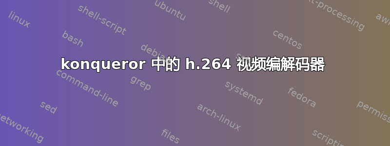 konqueror 中的 h.264 视频编解码器