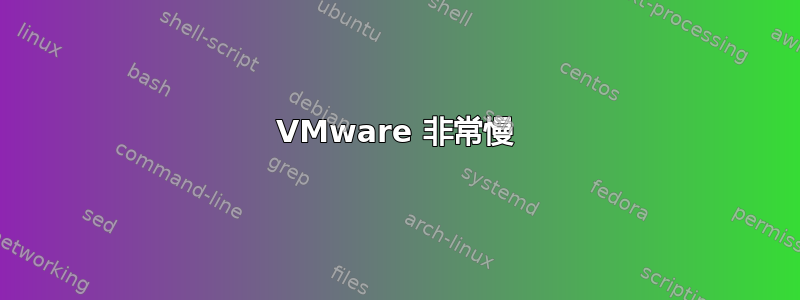 VMware 非常慢