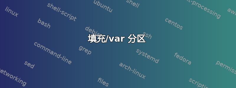 填充/var 分区