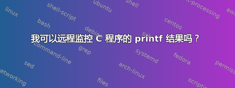 我可以远程监控 C 程序的 printf 结果吗？