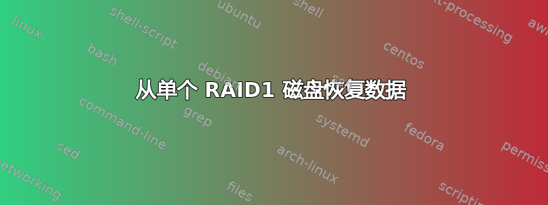 从单个 RAID1 磁盘恢复数据