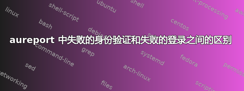 aureport 中失败的身份验证和失败的登录之间的区别