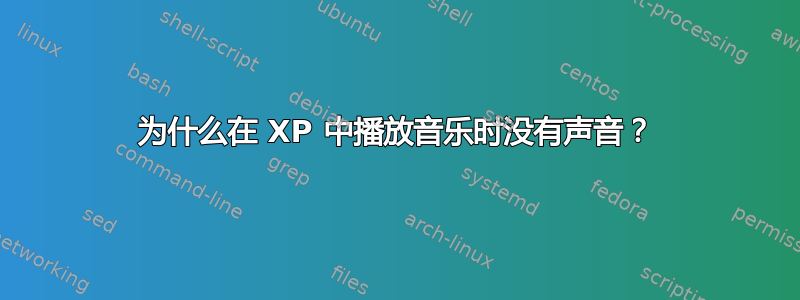 为什么在 XP 中播放音乐时没有声音？