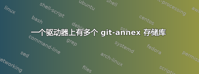 一个驱动器上有多个 git-annex 存储库