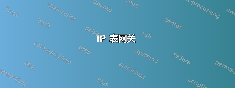 IP 表网关