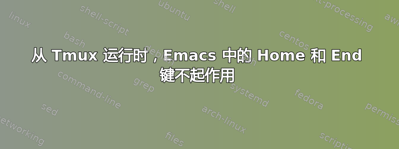 从 Tmux 运行时，Emacs 中的 Home 和 End 键不起作用