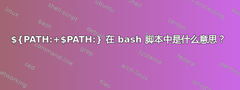 ${PATH:+$PATH:} 在 bash 脚本中是什么意思？