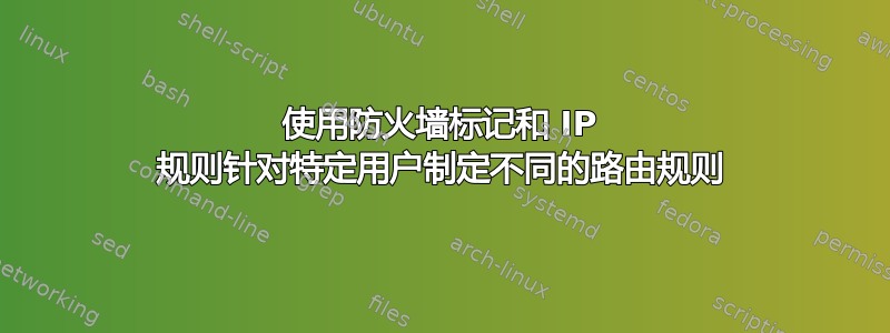 使用防火墙标记和 IP 规则针对特定用户制定不同的路由规则