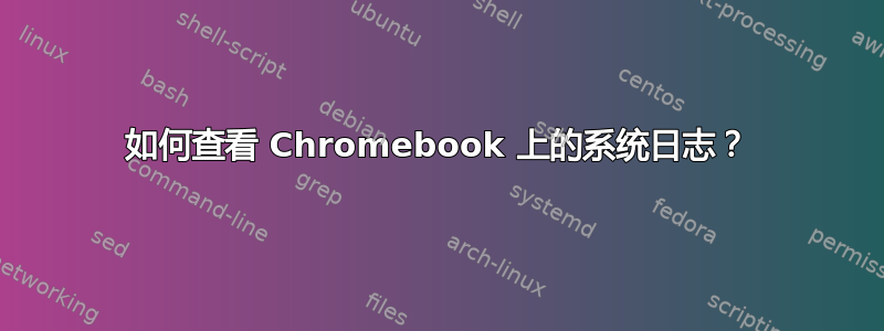 如何查看 Chromebook 上的系统日志？