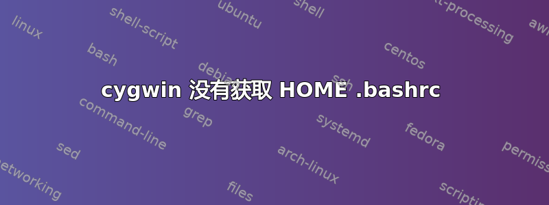 cygwin 没有获取 HOME .bashrc