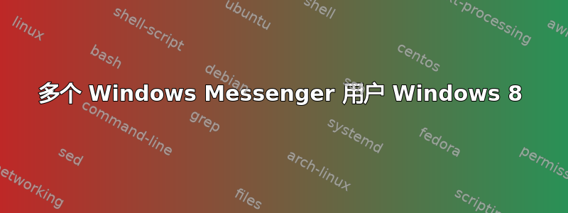 多个 Windows Messenger 用户 Windows 8