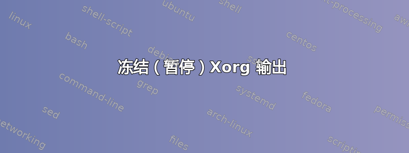 冻结（暂停）Xorg 输出