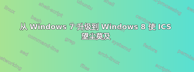 从 Windows 7 升级到 Windows 8 使 ICS 望尘莫及