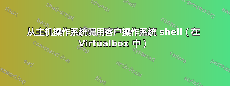 从主机操作系统调用客户操作系统 shell（在 Virtualbox 中）