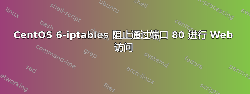 CentOS 6-iptables 阻止通过端口 80 进行 Web 访问