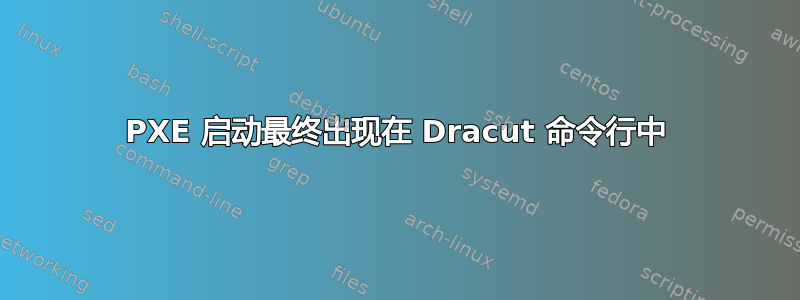 PXE 启动最终出现在 Dracut 命令行中