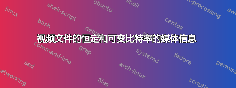 视频文件的恒定和可变比特率的媒体信息