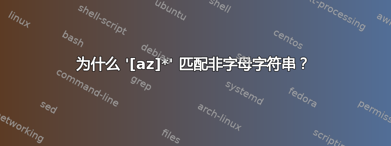 为什么 '[az]*' 匹配非字母字符串？