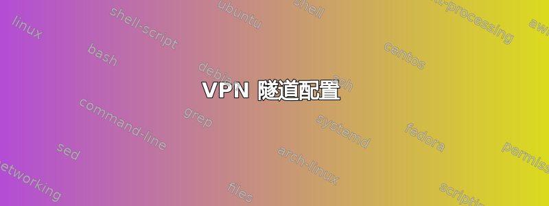 VPN 隧道配置