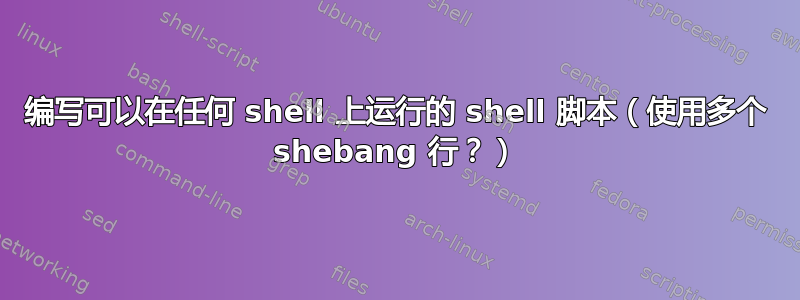 编写可以在任何 shell 上运行的 shell 脚本（使用多个 shebang 行？）