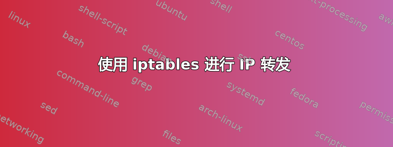 使用 iptables 进行 IP 转发