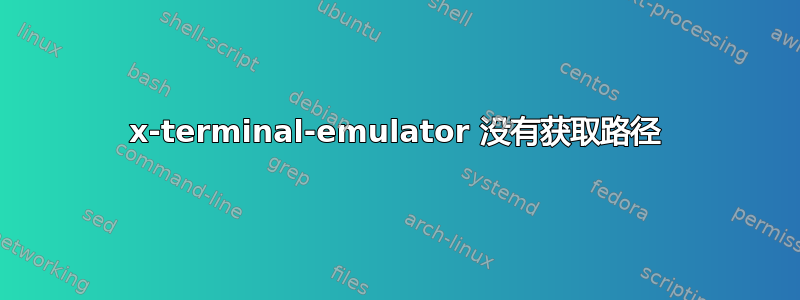 x-terminal-emulator 没有获取路径