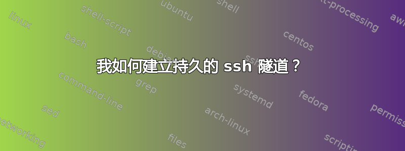 我如何建立持久的 ssh 隧道？