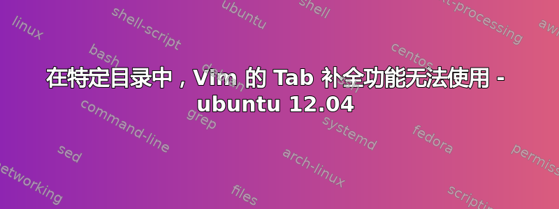 在特定目录中，Vim 的 Tab 补全功能无法使用 - ubuntu 12.04