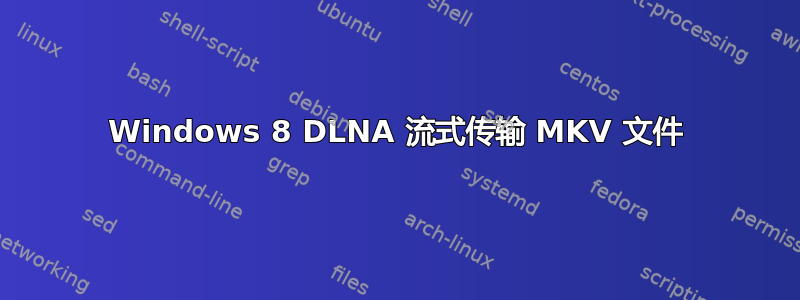 Windows 8 DLNA 流式传输 MKV 文件