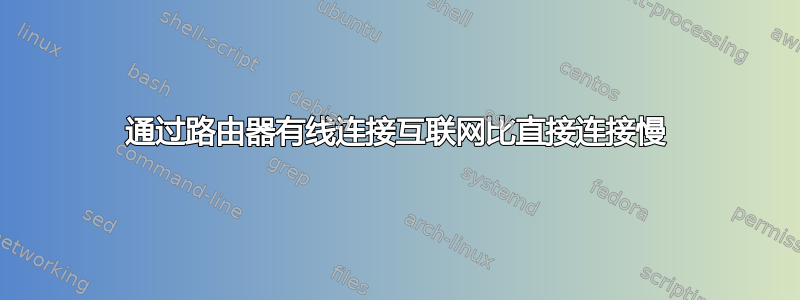 通过路由器有线连接互联网比直接连接慢