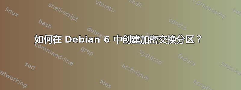 如何在 Debian 6 中创建加密交换分区？