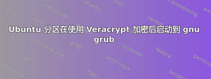 Ubuntu 分区在使用 Veracrypt 加密后启动到 gnu grub