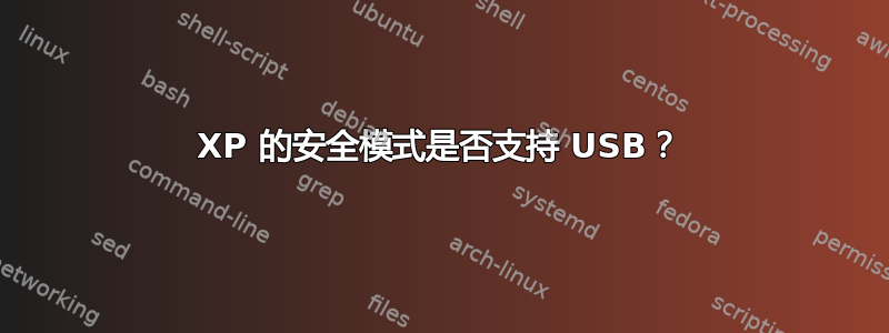 XP 的安全模式是否支持 USB？