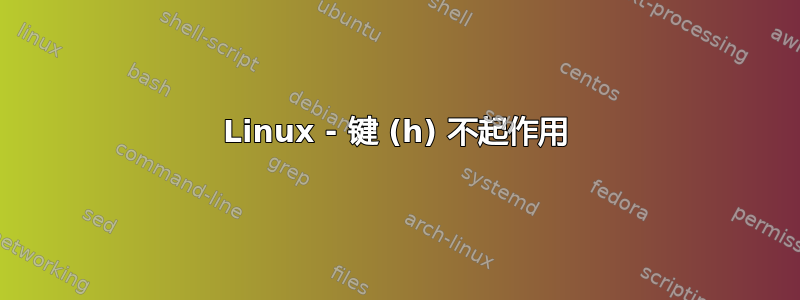 Linux - 键 (h) 不起作用