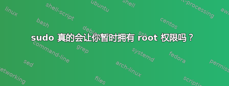 sudo 真的会让你暂时拥有 root 权限吗？