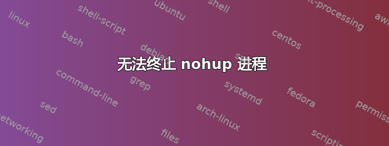 无法终止 nohup 进程