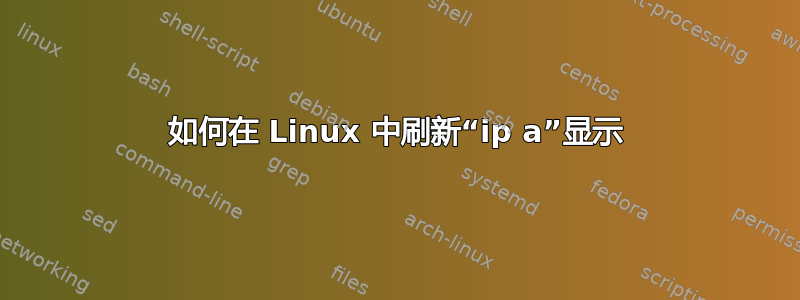 如何在 Linux 中刷新“ip a”显示