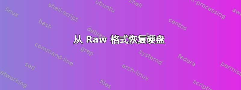 从 Raw 格式恢复硬盘