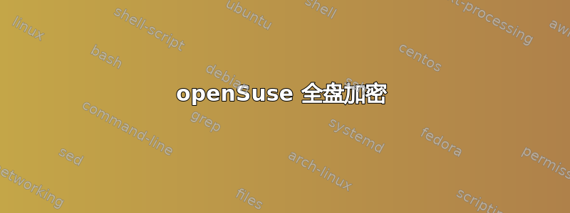 openSuse 全盘加密