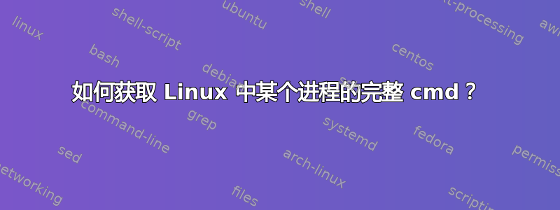 如何获取 Linux 中某个进程的完整 cmd？