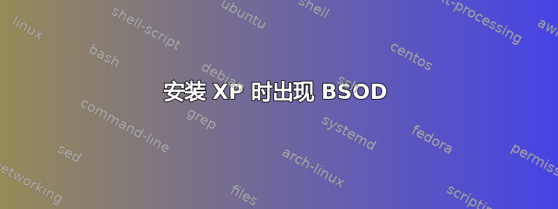 安装 XP 时出现 BSOD