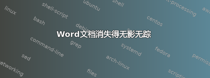 Word文档消失得无影无踪