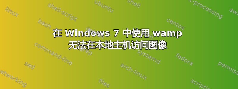 在 Windows 7 中使用 wamp 无法在本地主机访问图像