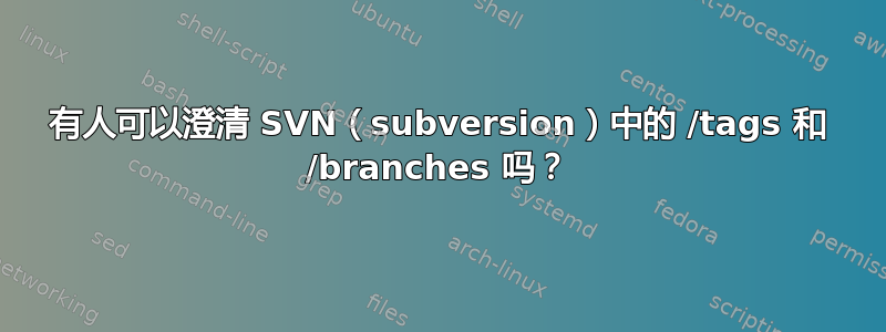 有人可以澄清 SVN（subversion）中的 /tags 和 /branches 吗？