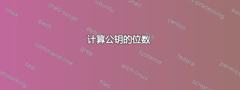 计算公钥的位数