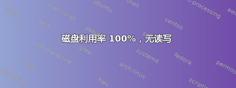 磁盘利用率 100%，无读写