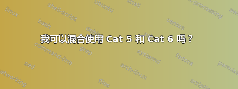 我可以混合使用 Cat 5 和 Cat 6 吗？