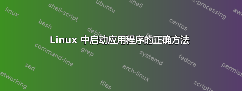 Linux 中启动应用程序的正确方法