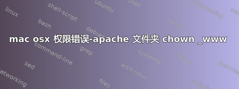 mac osx 权限错误-apache 文件夹 chown _www