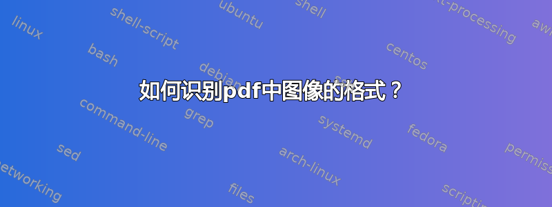 如何识别pdf中图像的格式？